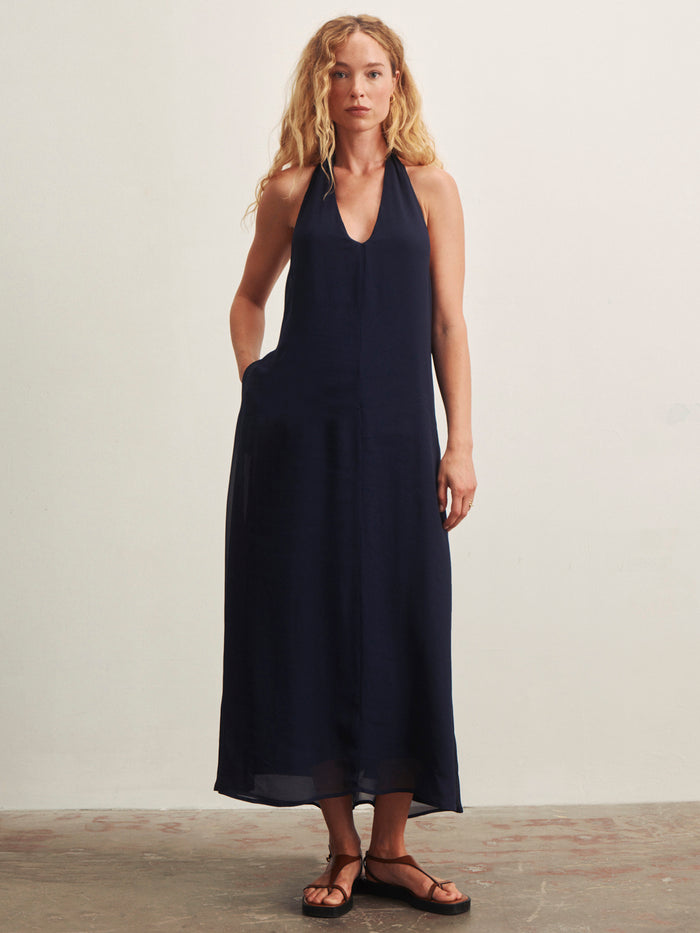 More The Better Halter Dress Navy Blazer