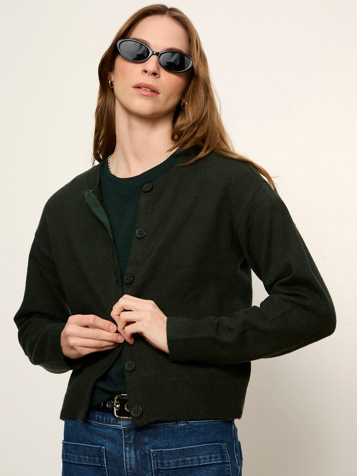 Must-Have Cardi Forest Petite Sizing