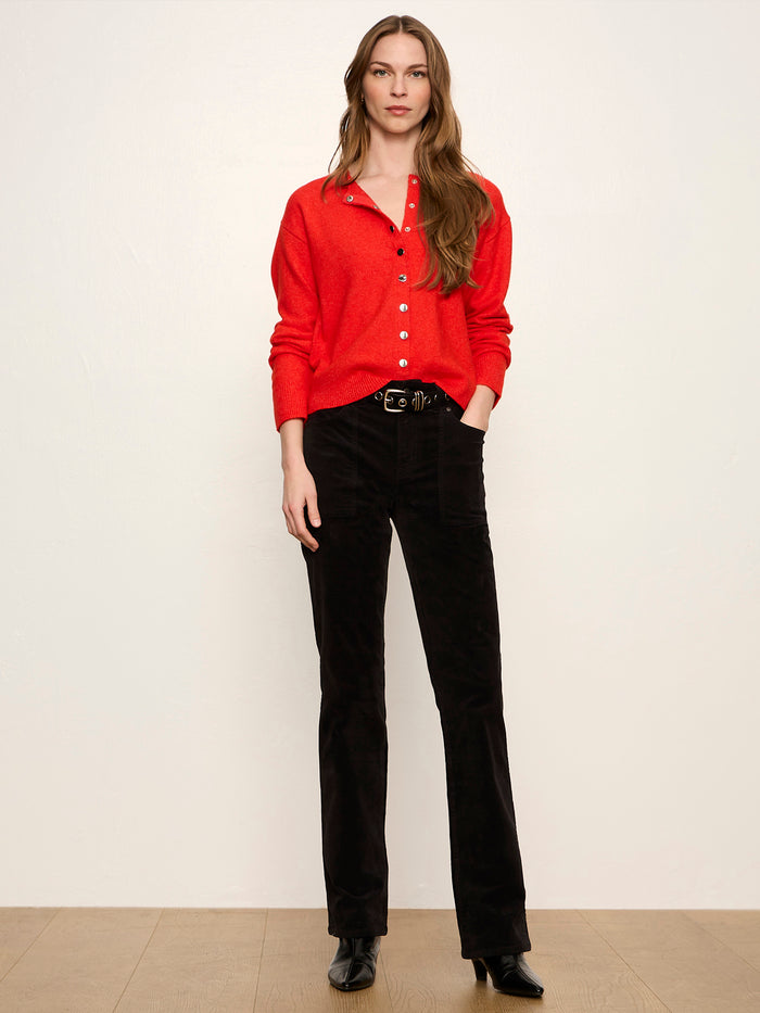 Must Have Snap Cardigan Red Hot