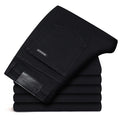 New Men's Fashion  Business Casual Stretch Slim Jeans Classic Trousers Denim Pants Male Black Blue