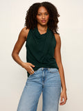 Nora Draped Tank Forest