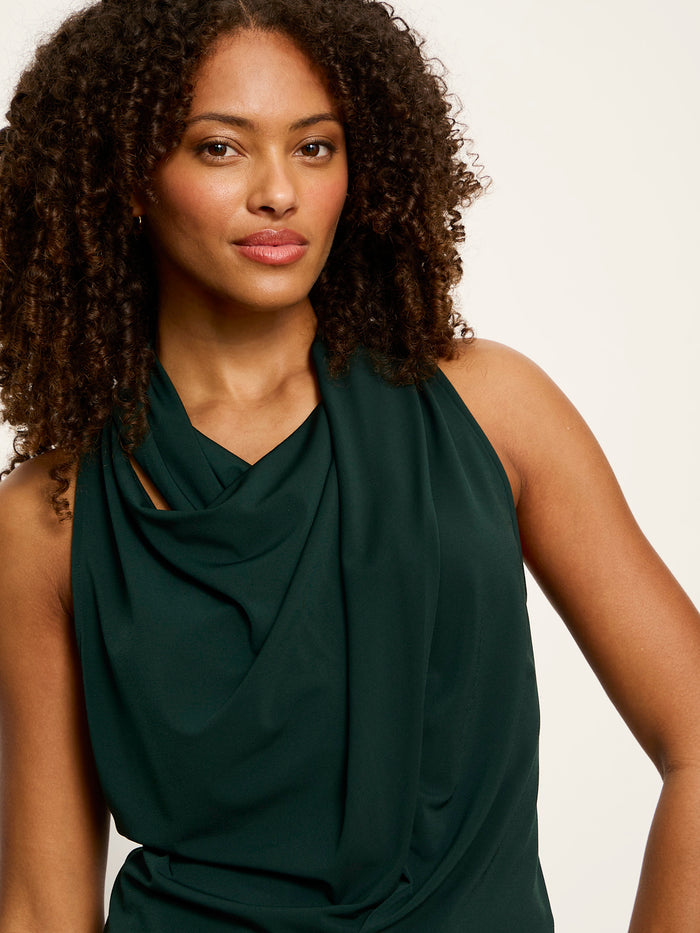 Nora Draped Tank Forest