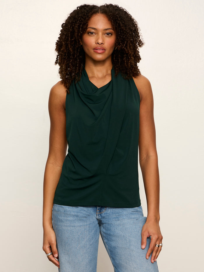 Nora Draped Tank Forest