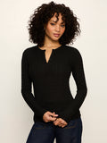 Not So Basic Textured Top Black Petite Sizing