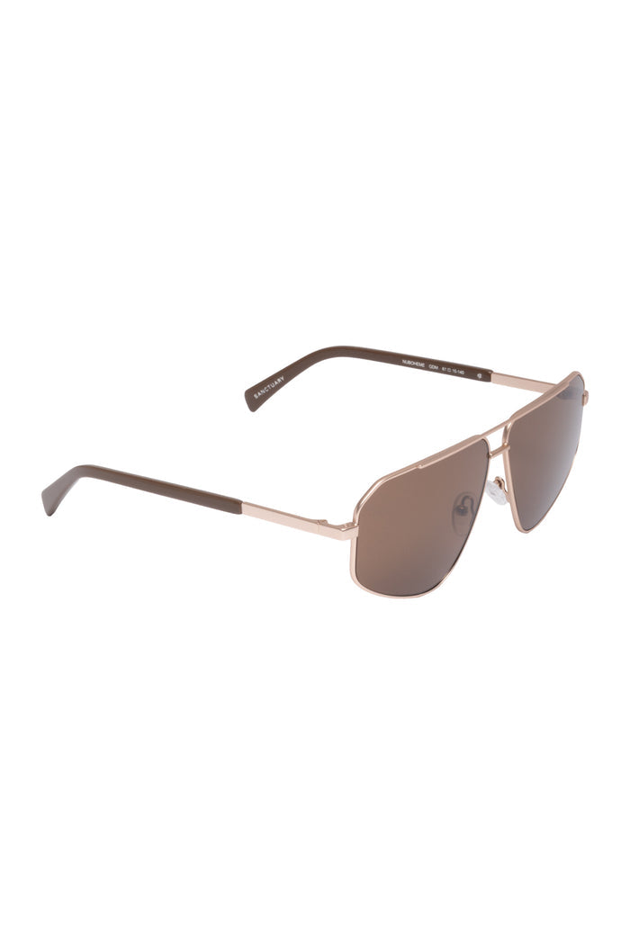 NuBoheme Aviator Sunglasses in Matte Gold