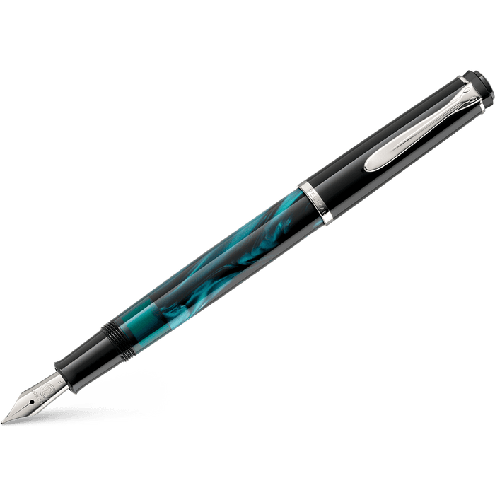 On Sale : Pelikan Classic Fountain Pen - M205 Petrol - Marbled (Special Edition) - Pen Boutique Ltd