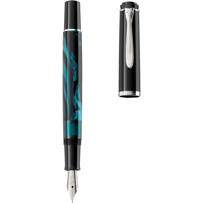 On Sale : Pelikan Classic Fountain Pen - M205 Petrol - Marbled (Special Edition) - Pen Boutique Ltd