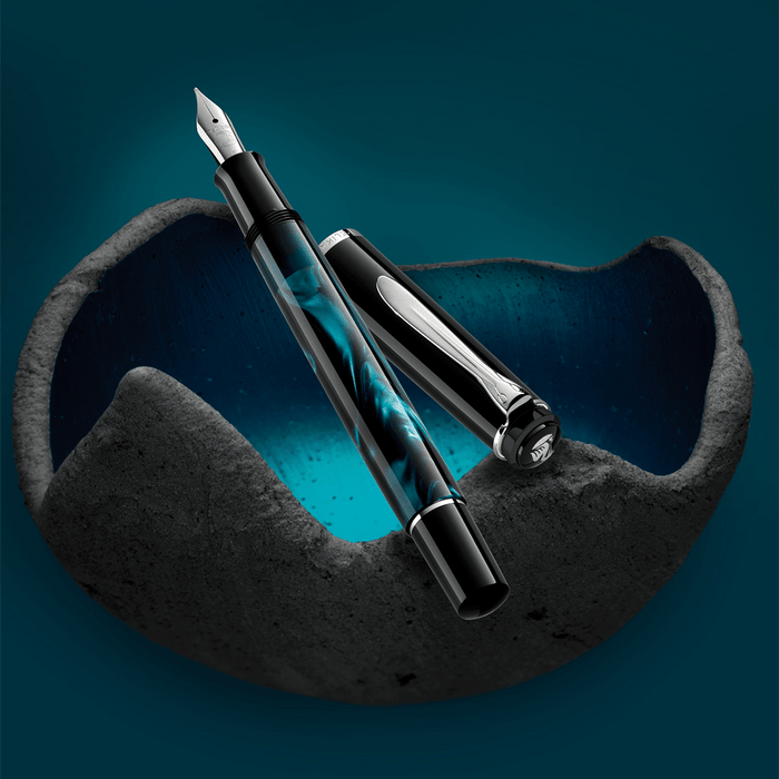 On Sale : Pelikan Classic Fountain Pen - M205 Petrol - Marbled (Special Edition) - Pen Boutique Ltd