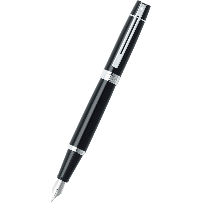 Sheaffer 300 Fountain Pen - Glossy Black Lacquer Medium - Pen Boutique Ltd