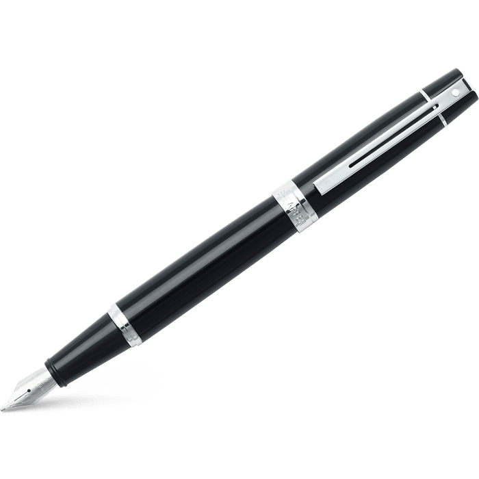 Sheaffer 300 Fountain Pen - Glossy Black Lacquer Medium - Pen Boutique Ltd