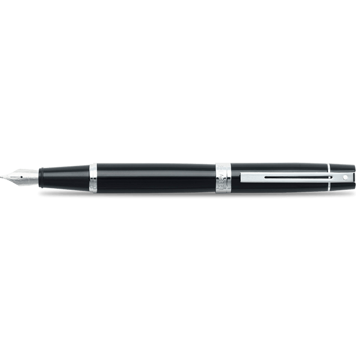 Sheaffer 300 Fountain Pen - Glossy Black Lacquer Medium - Pen Boutique Ltd