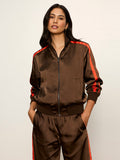 On Track Satin Jacket Espresso Martini
