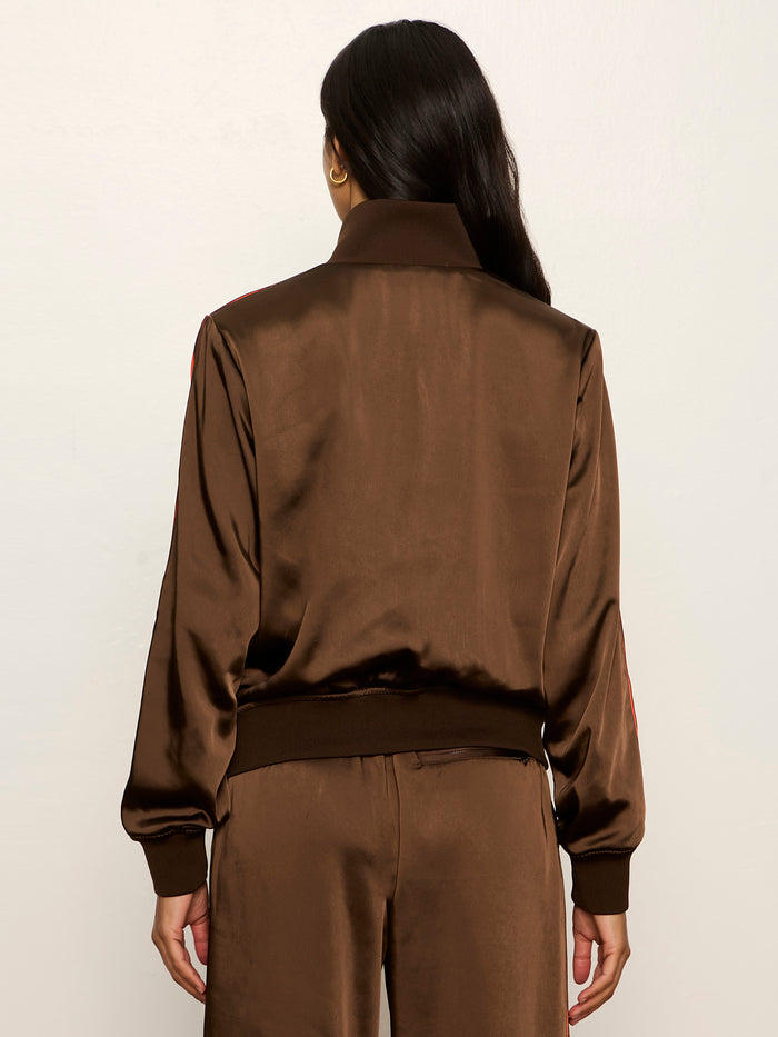 On Track Satin Jacket Espresso Martini
