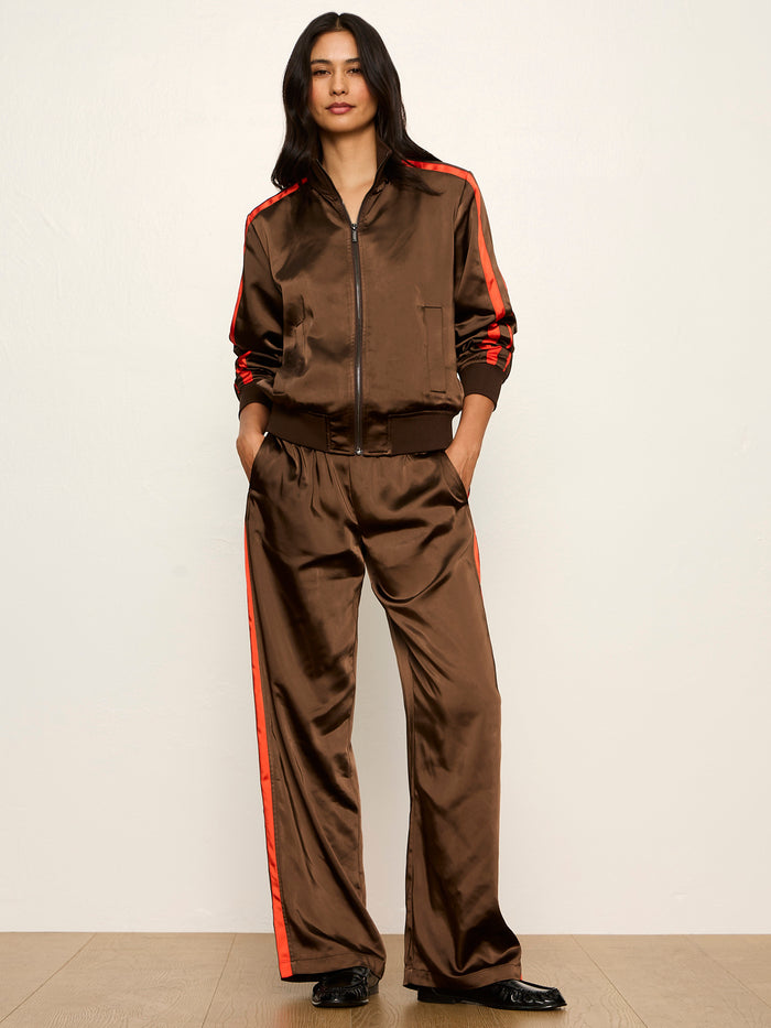 On Track Satin Jacket Espresso Martini