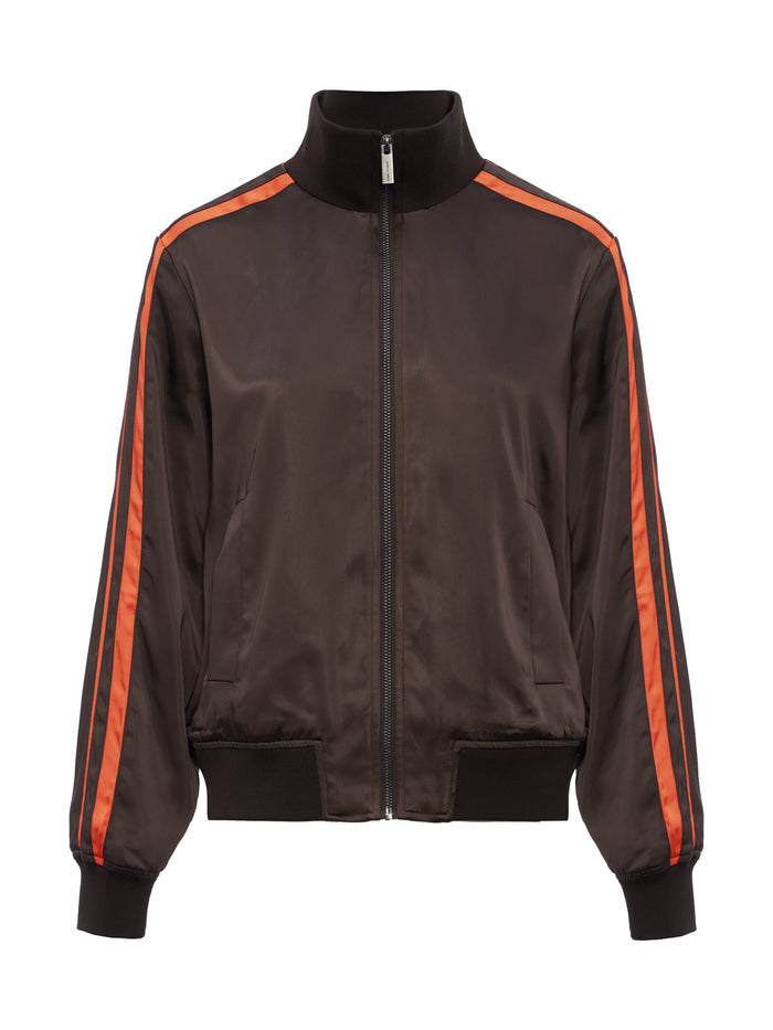 On Track Satin Jacket Espresso Martini