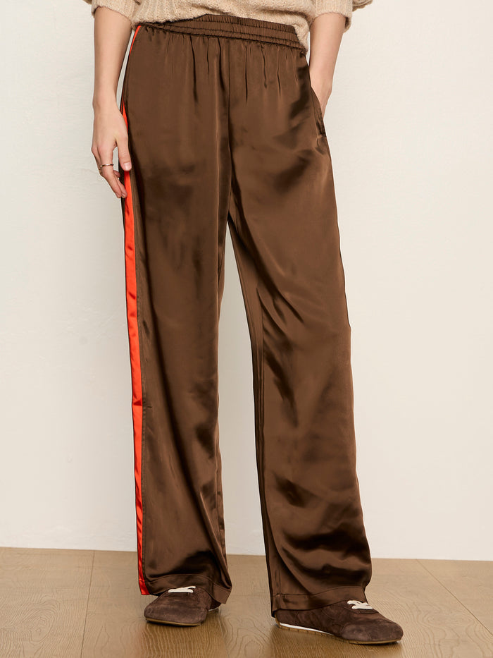 On Track Satin Pant Espresso Martini