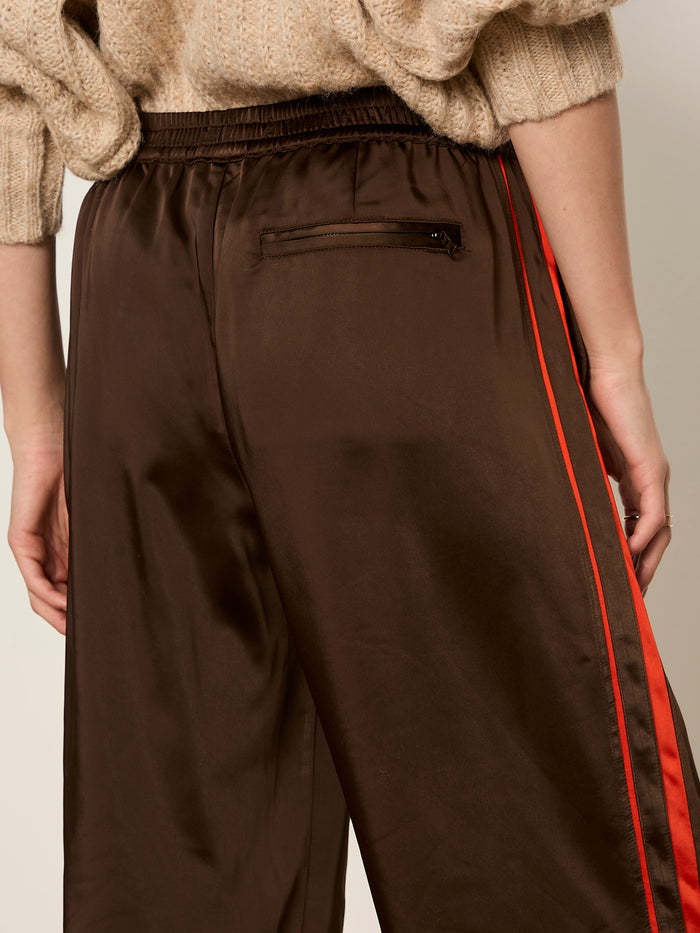 On Track Satin Pant Espresso Martini