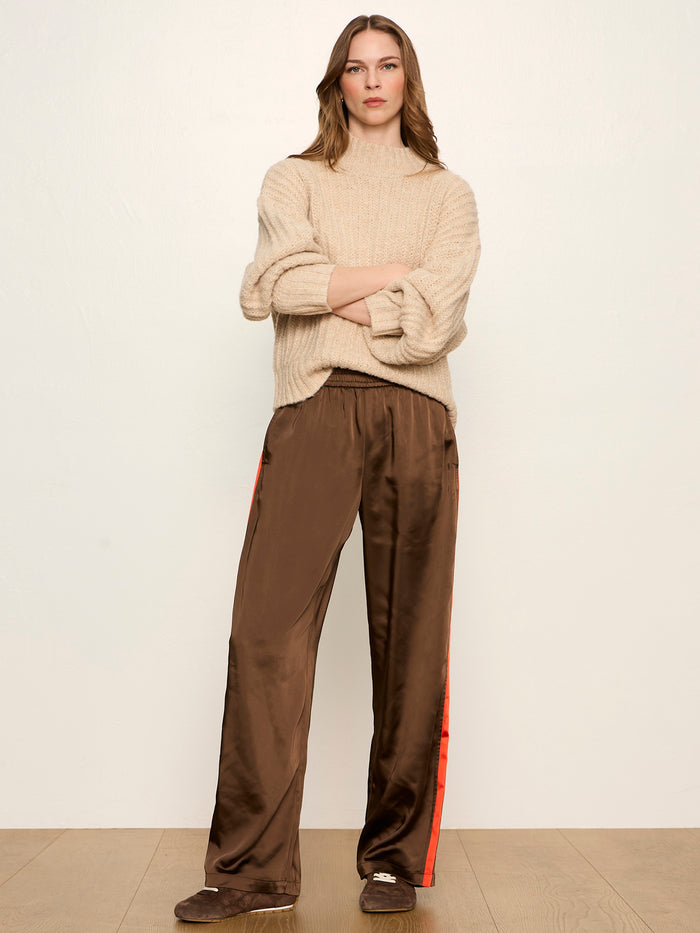On Track Satin Pant Espresso Martini