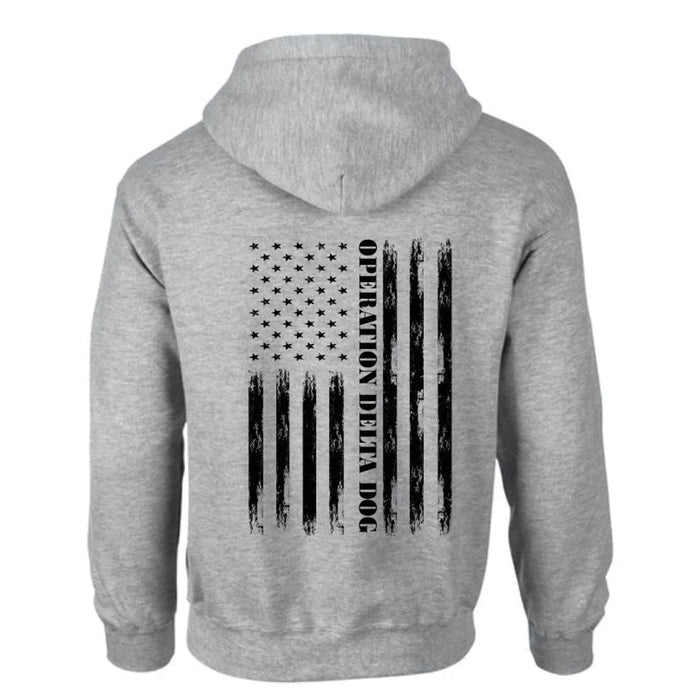 Operation Delta Dog Distressed Flag Hoodie