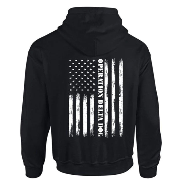 Operation Delta Dog Distressed Flag Hoodie