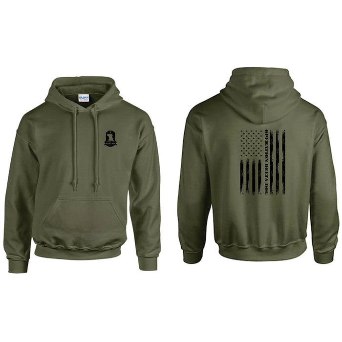 Operation Delta Dog Distressed Flag Hoodie