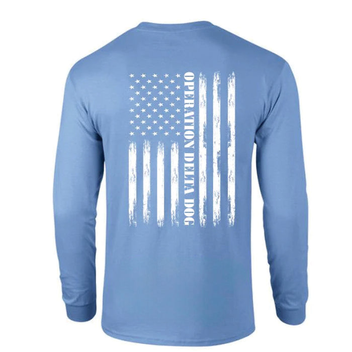 Operation Delta Dog Distressed Flag Long Sleeve T-Shirt