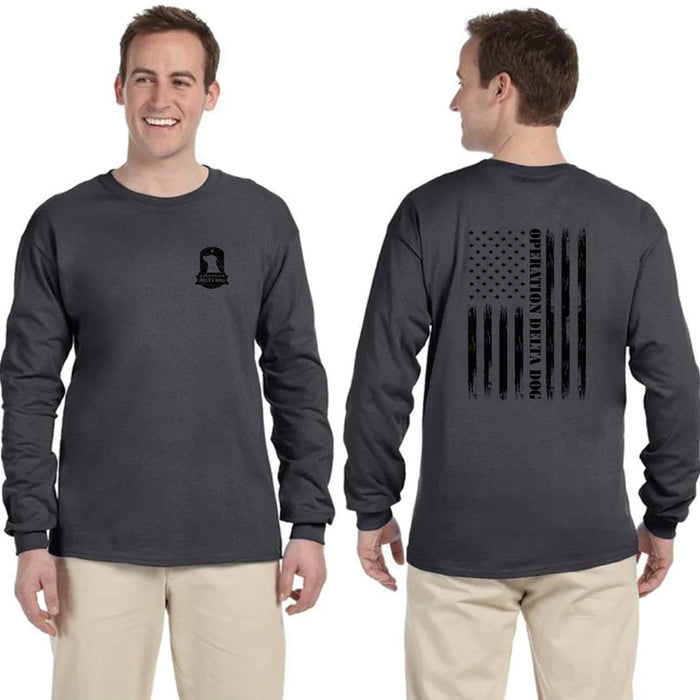 Operation Delta Dog Distressed Flag Long Sleeve T-Shirt
