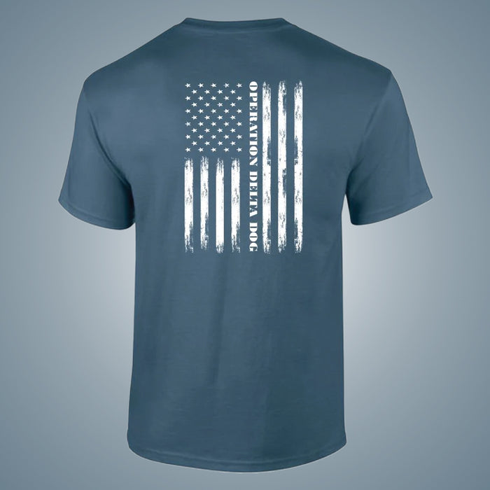Operation Delta Dog Distressed Flag T-Shirt