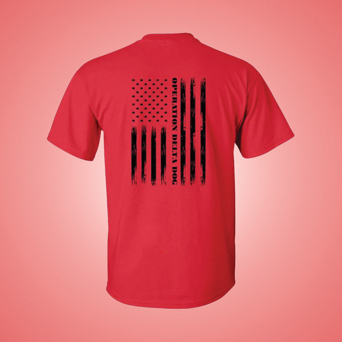 Operation Delta Dog Distressed Flag T-Shirt