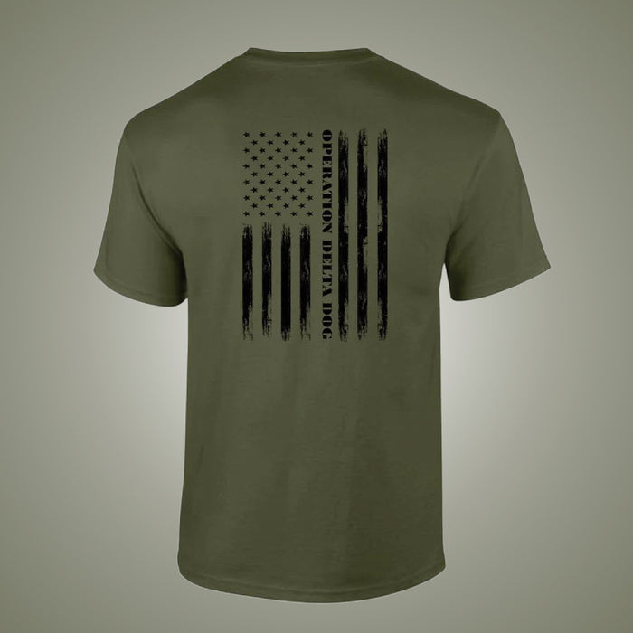 Operation Delta Dog Distressed Flag T-Shirt
