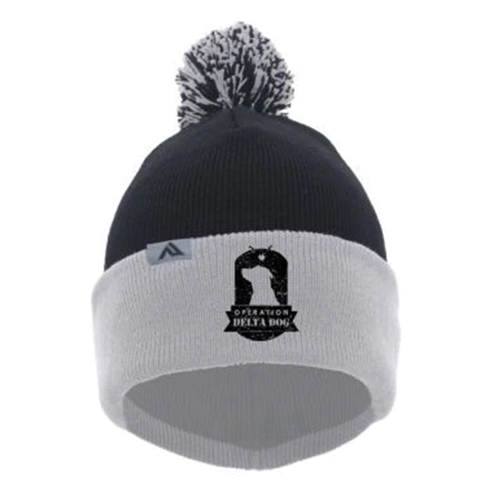 Operation Delta Dog OPDD Knit Fold Over Pom Pom Beanie 641K