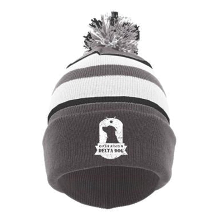 Operation Delta Dog OPDD Knit Fold Over Pom Pom Beanie 641K
