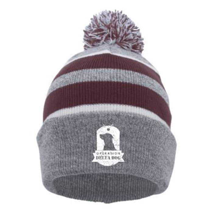 Operation Delta Dog OPDD Knit Fold Over Pom Pom Beanie 641K