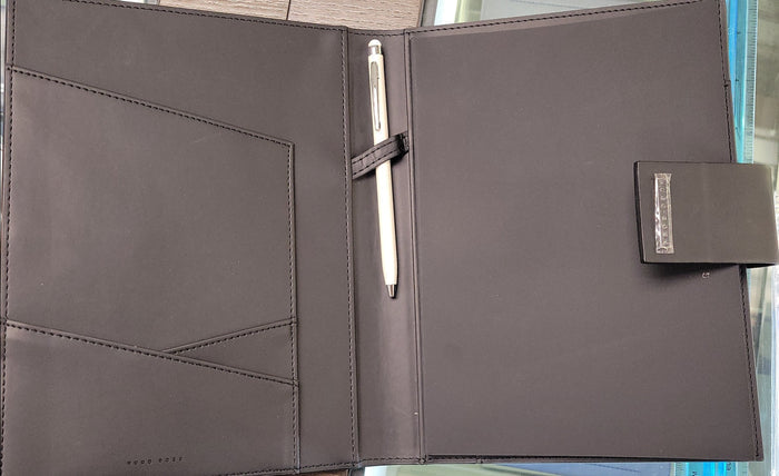 (Outlet) Hugo Boss A5 Notebook USB Folio - Pen Boutique Ltd