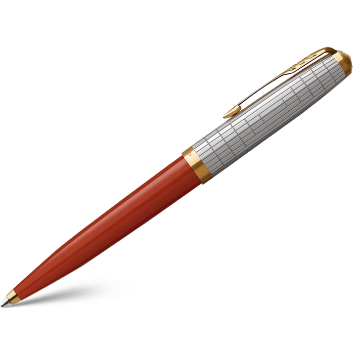 Parker 51 Ballpoint Pen - Premium Rage Red - Gold Trim - Pen Boutique Ltd