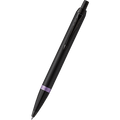Parker IM Ballpoint Pen - Satin Black - Amethyst Purple Ring - Pen Boutique Ltd
