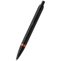 Parker IM Ballpoint Pen - Satin Black - Flame Orange Ring - Pen Boutique Ltd