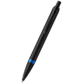 Parker IM Ballpoint Pen - Satin Black - Marine Blue Ring - Pen Boutique Ltd