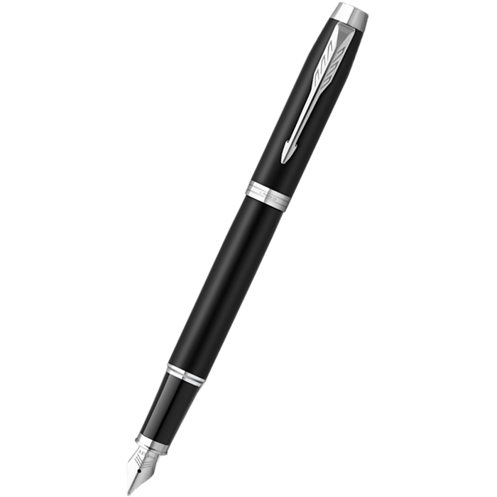 Parker IM Fountain Pen - Black - Chrome Trim - Pen Boutique Ltd
