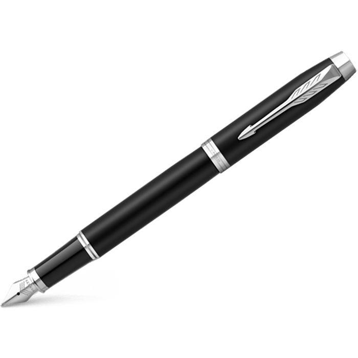 Parker IM Fountain Pen - Black - Chrome Trim - Pen Boutique Ltd