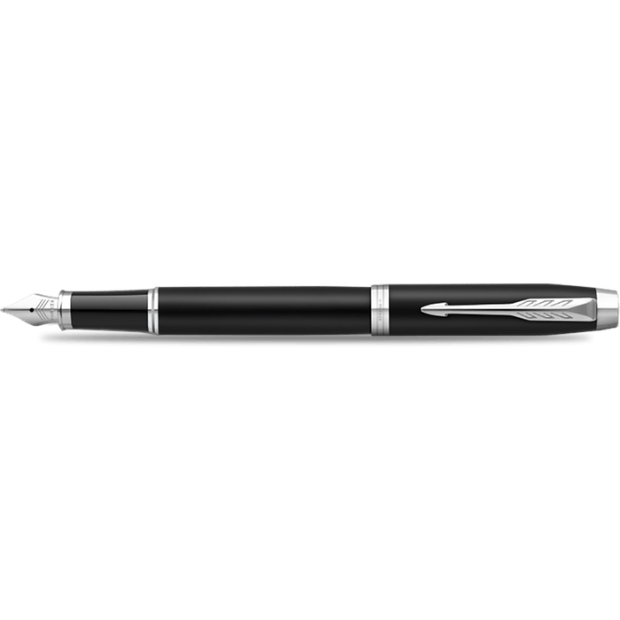 Parker IM Fountain Pen - Black - Chrome Trim - Pen Boutique Ltd
