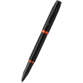 Parker IM Rollerball Pen - Satin Black - Flame Orange Ring - Pen Boutique Ltd