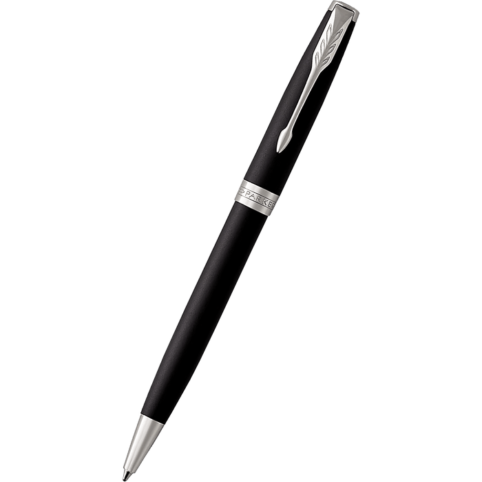 Parker Sonnet Ballpoint Pen - Matte Black - Chrome Trim - Pen Boutique Ltd