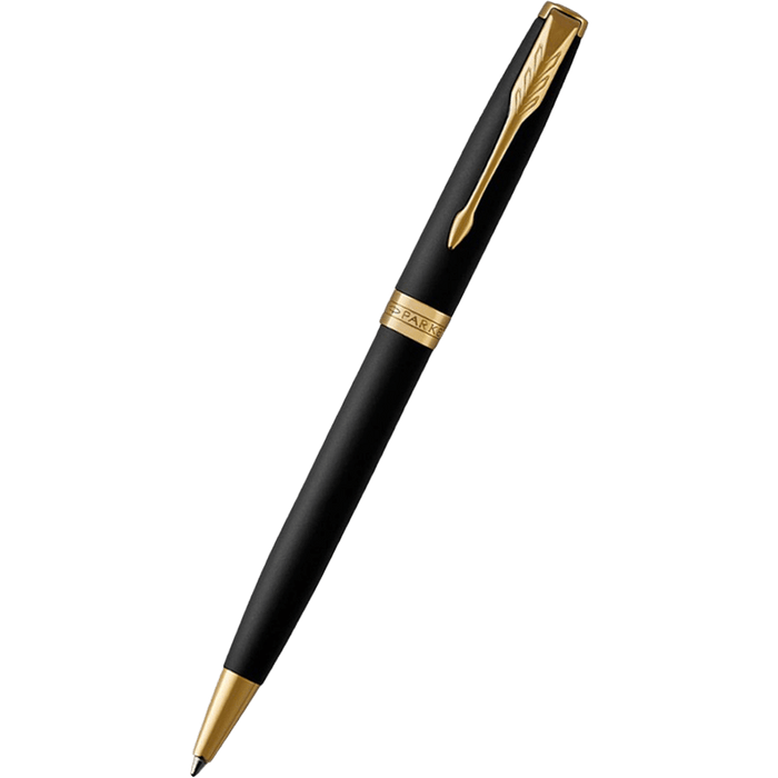 Parker Sonnet Ballpoint Pen - Matte Black - Gold Trim - Pen Boutique Ltd