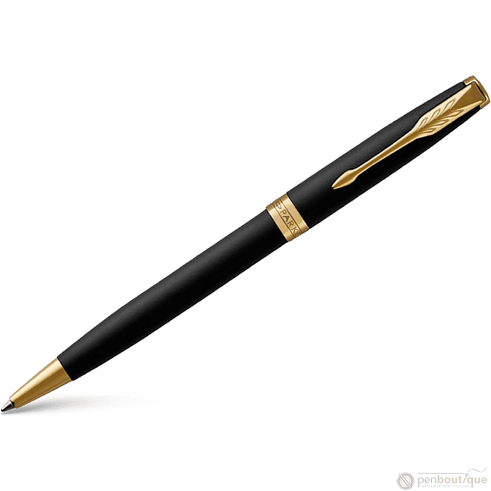 Parker Sonnet Ballpoint Pen - Matte Black - Gold Trim - Pen Boutique Ltd