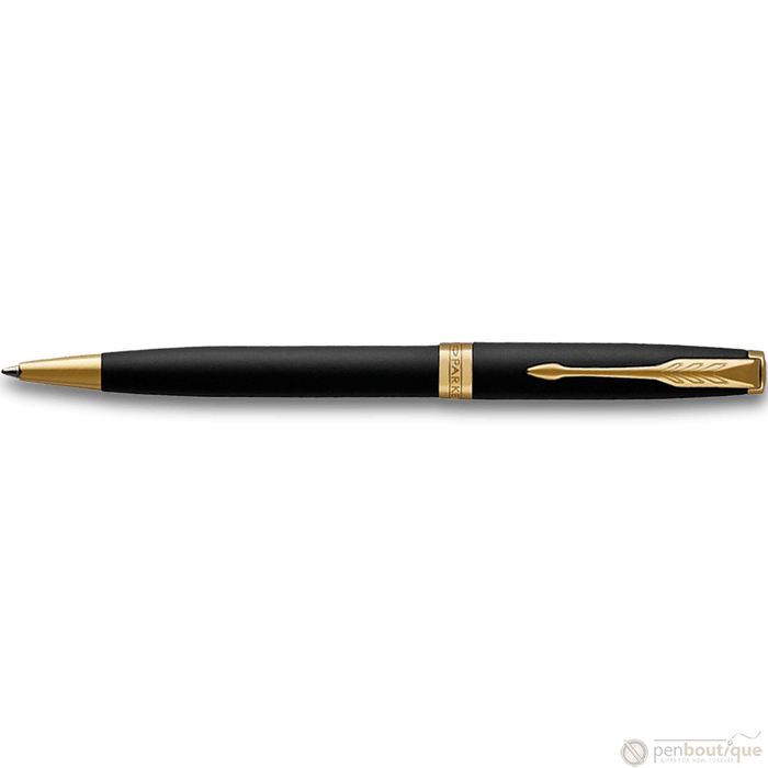 Parker Sonnet Ballpoint Pen - Matte Black - Gold Trim - Pen Boutique Ltd