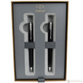 Parker Sonnet Black Lacquer & Matte Black Ballpoint Duo Gift Set - Chrome Trim - Pen Boutique Ltd