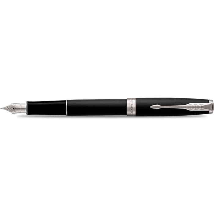 Parker Sonnet Fountain Pen - Matte Black - Chrome Trim - Pen Boutique Ltd