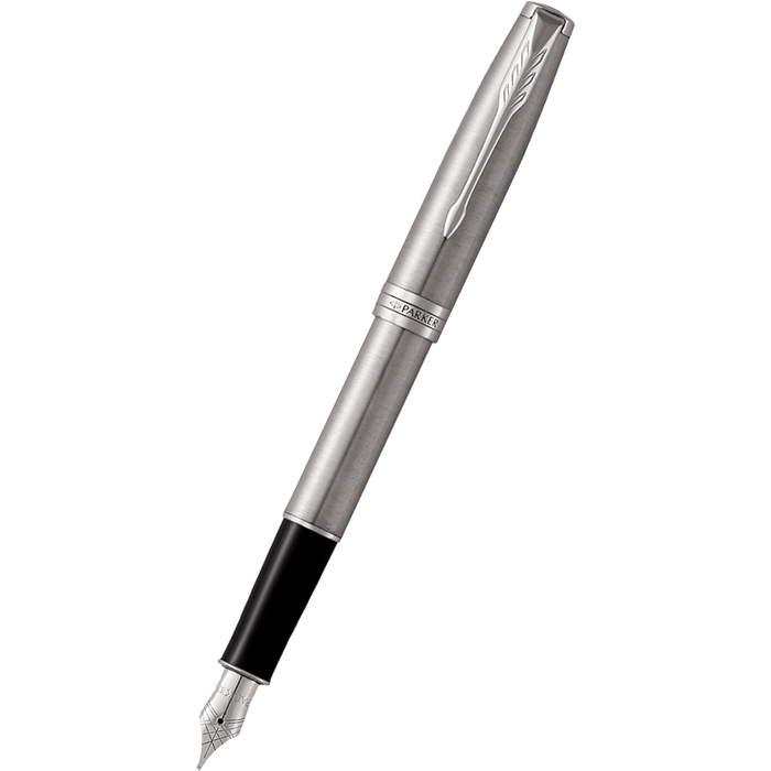 Parker Sonnet Fountain Pen - Stainless Steel - Chrome Trim - Pen Boutique Ltd
