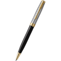 Parker Sonnet Premium Refresh Ballpoint Pen - Metal & Black - Gold Trim - Pen Boutique Ltd